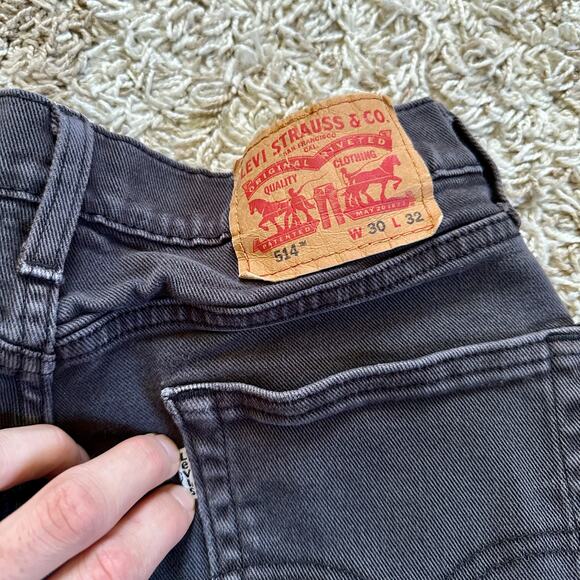 Levi’s 514 Jeans Gray White Tab Denim Faded Men’s Size 30x32 S - Picture 2 of 9